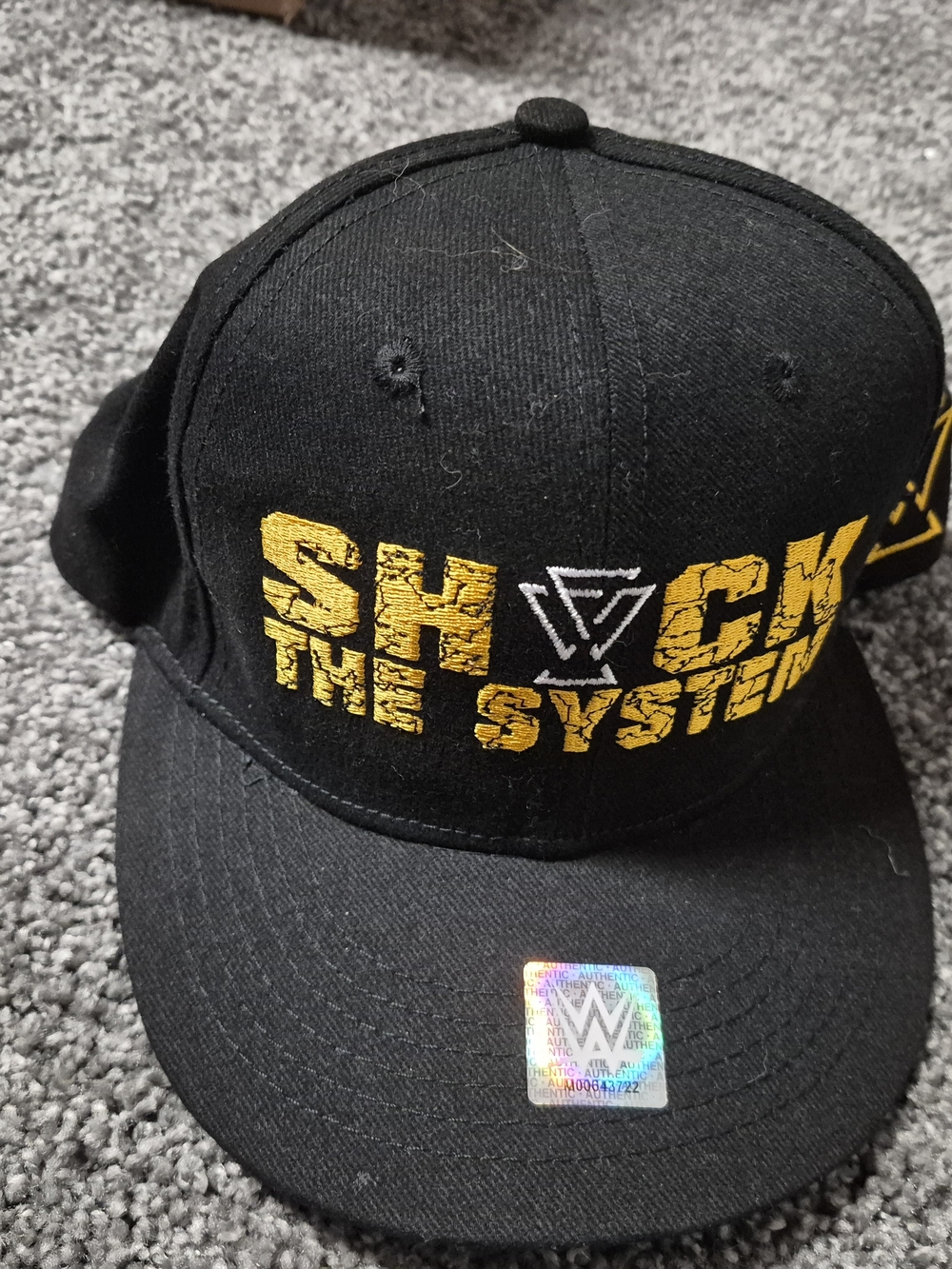 WWE Black and Yellow 'Shick The System' Embroidered Snapback